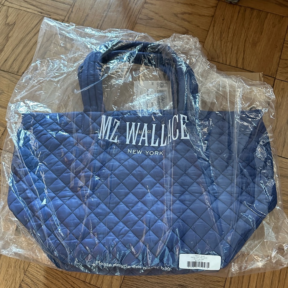 NWT UNOPENED MZ Wallace Sapphire Medium Metro Tote Deluxe